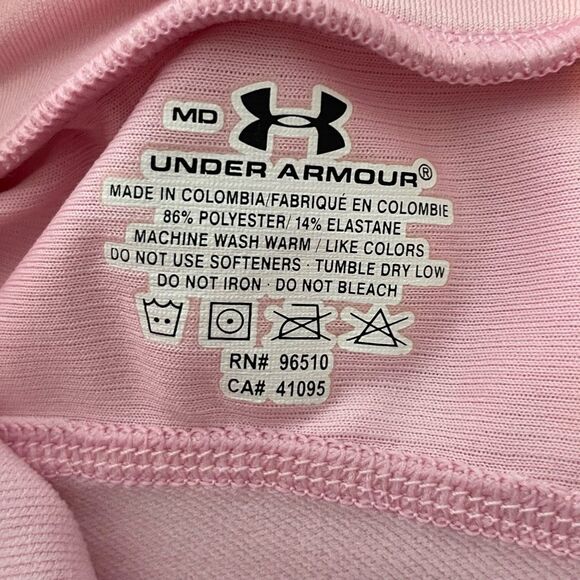 Under Armour Tech 1/2 Zip Shirt Jacket Light Pink Silver Knit Long Sleeve Athlet - Picture 7 of 7
